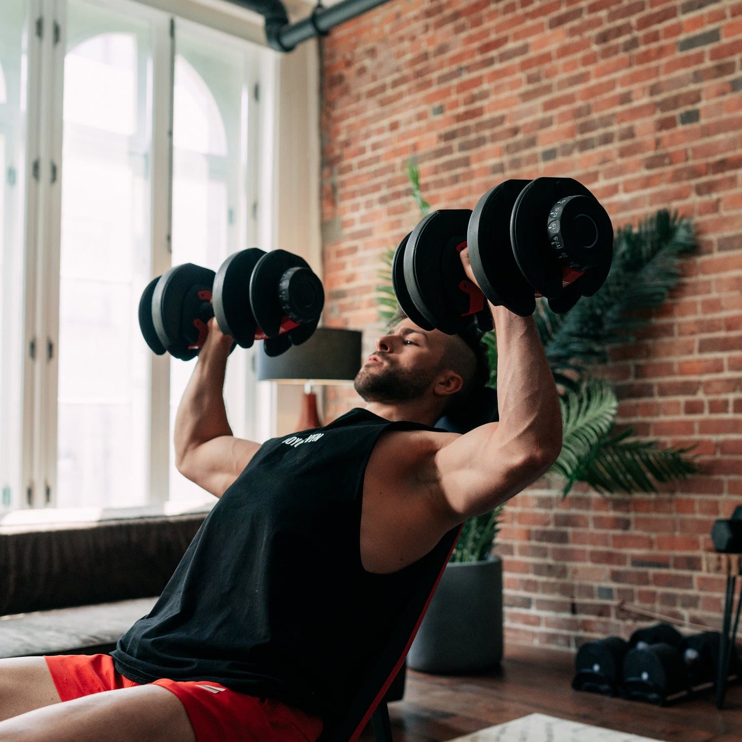 Bundle: Set of Dumbbells (5 - 52.5 lb) & Bench