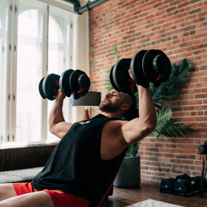 Bundle: Set of Dumbbells (5 - 52.5 lb) & Bench