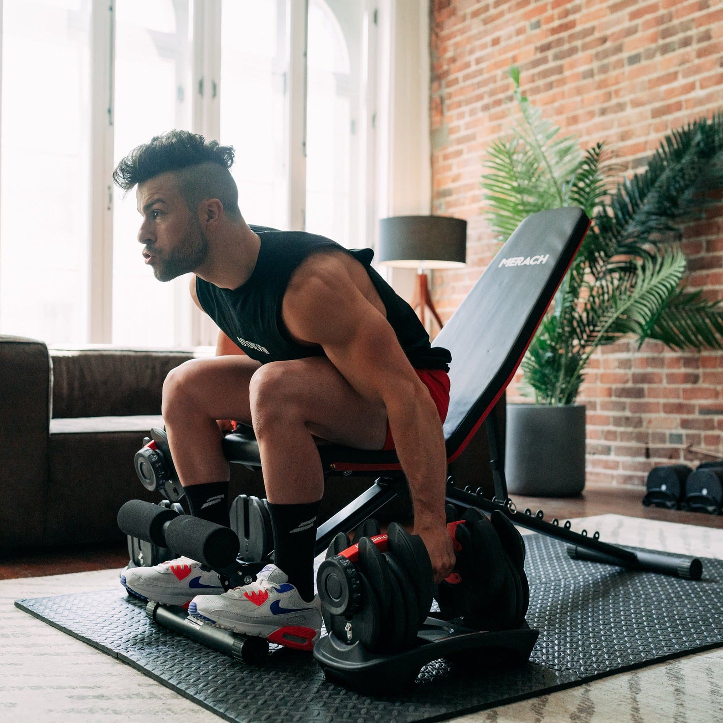 Bundle: Set of Dumbbells (5 - 52.5 lb) & Bench