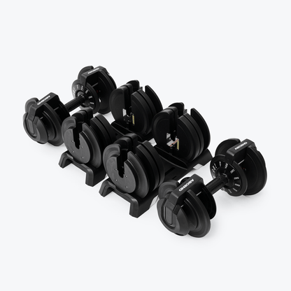 Bundle:  Ascend 3-in-1 Adjustable Dumbbells (7 to 52.5 lb) & Bench