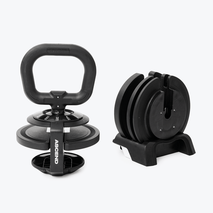 Bundle:  Ascend 3-in-1 Adjustable Dumbbells (7 to 52.5 lb) & Bench