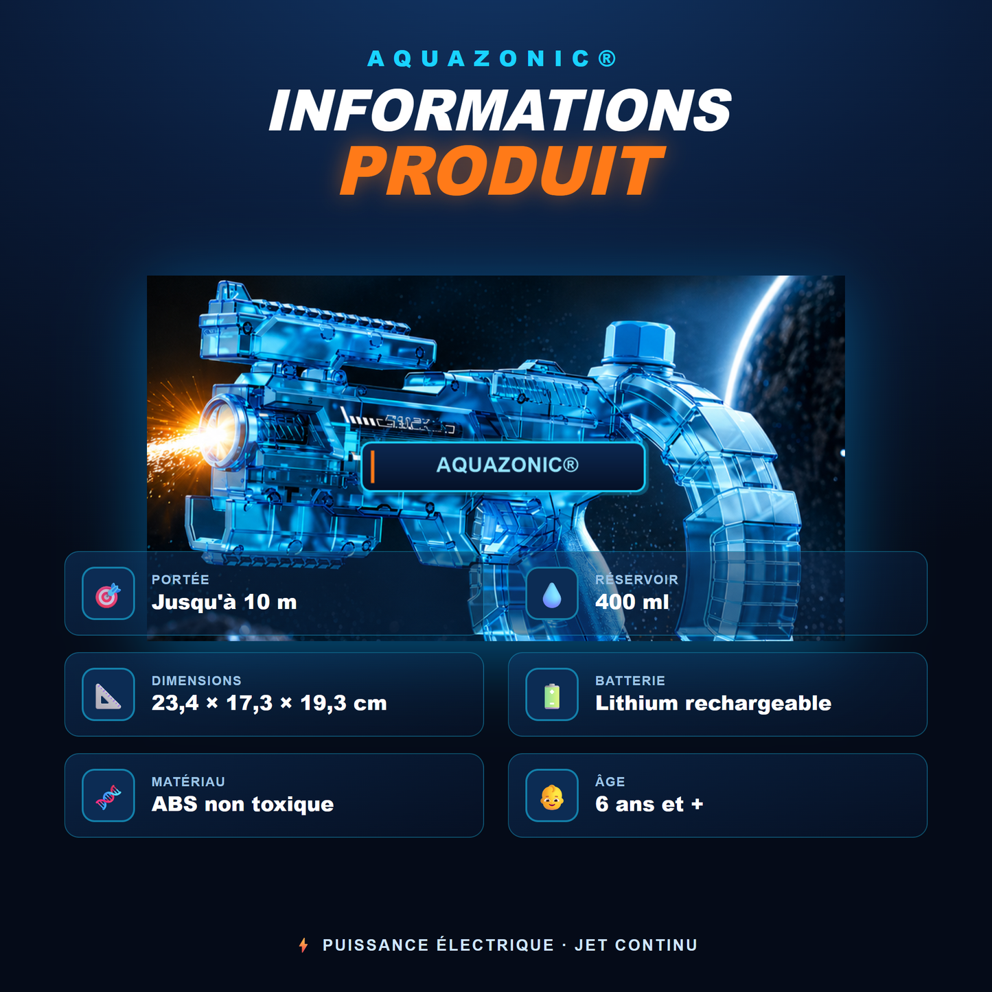 Pistolet à Eau AquaZonic®