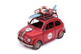 MNK Home Decorative Diecast Car - Made from Metal - Mini Cooper Car with Picture Frame - Ideal for Home Decor & Party Favor for Friends & Family Members, Red