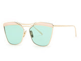 AEVOGUE Sunglasses Women Brand Designer Sun Glasses Vintage Twin Beam Copper Frame Square Shades