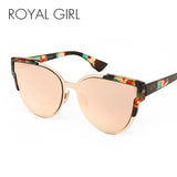 ROYAL GIRL Newest Fashion Cat Eye Sunglasses Women Classic Brand Designer Reflective Mirror Sun Glasses UV400