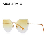 MERRY'S DESIGN Women Rimless Cat Eye Sunglasses Gradient Lens UV400 Protection S'6355