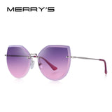 MERRY'S DESIGN Women Rimless Cat Eye Sunglasses Gradient Lens UV400 Protection S'6355