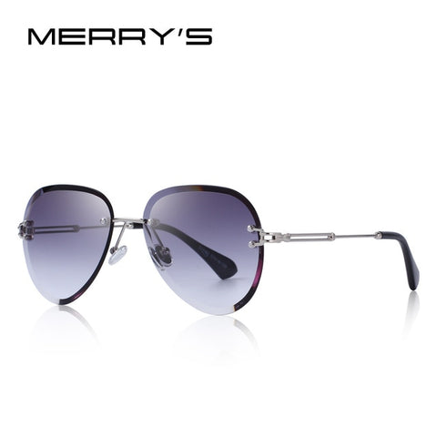 MERRY'S DESIGN Women Rimless Pilot Sunglasses Gradient Lens UV400 Protection S'6121