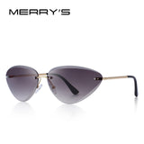 MERRY'S DESIGN Women Rimless Cat Eye Sunglasses Gradient Lens UV400 Protection S'6158
