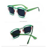 Harajuku Sunglasses Colorful Cat eye Sunglasses Women Vintage Style Flag Transparent Frame Red Pink Yellow Frame Glasses