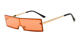 Smal Frame One Piece Sunglasses Women Brand Colorful Lens Square