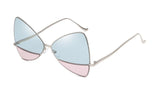 Brand Designer Oversized Butterfly Sunglasses Women Vintage Pink