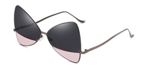 Brand Designer Oversized Butterfly Sunglasses Women Vintage Pink