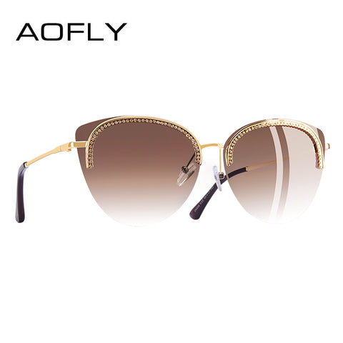 AOFLY BRAND DESIGN for Women Sunglasses Elegant Luxury Style Decoration Shades